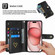 iPhone 14 POLA Love Multi-Card Slots Zipper Wallet Leather Phone Case - Black