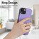 iPhone 14 R20 Ring Card Holder Phone Case - Purple