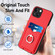 iPhone 14 R20 Ring Card Holder Phone Case - Red