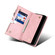 iPhone 14 Retro Frosted RFID Flip Leather Phone Case - Rose Gold