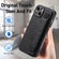 iPhone 14 Retro Wristband Holder Leather Back Phone Case - Black