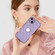 iPhone 14 Rhombic Leather Back Cover Phone Case - Purple