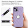 iPhone 14 Rhombic Leather Back Cover Phone Case - Purple