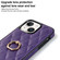 iPhone 14 Rhombic PU Leather Phone Case with Ring Holder - Purple
