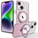 iPhone 14 Rotation MagSafe Holder Gradient Glitter TPU Phone Case - Pink