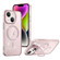 iPhone 14 Shiny Shield MagSafe Lens Holder Phone Case - Pink