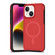 iPhone 14 Shockproof MagSafe Armor PC Hybrid TPU Phone Case - Red+Black