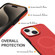iPhone 14 Shockproof MagSafe Armor PC Hybrid TPU Phone Case - Red+Black