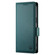 iPhone 14 Side Buckle Magnetic Frosted Leather Phone Case - Dark Green