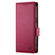 iPhone 14 Side Buckle Magnetic Frosted Leather Phone Case - Wine Red