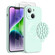 iPhone 14 Silicone Suction Cup MagSafe Phone Case with Screen Film - Mint Green