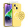 iPhone 14 Silicone Suction Cup MagSafe Phone Case with Screen Film - Yellow