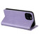 iPhone 14 Simple 6-Card Wallet Leather Phone Case - Purple