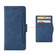 iPhone 14 Skin Feel Calf Texture Card Slots Leather Phone Case - Blue