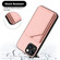 iPhone 14 Skin Feel Four Card Slots Phone Case with Wrist Strap - Pink