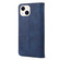 iPhone 14 Skin Feel Splicing Leather Phone Case - Blue