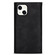 iPhone 14 Skin Feel Zipper Horizontal Flip Leather Case Max - Black