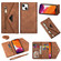 iPhone 14 Skin Feel Zipper Horizontal Flip Leather Case Max - Brown