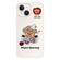 iPhone 14 Skin Feeling Jelly TPU Hybrid PC Phone Case - Basket Dog White