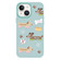 iPhone 14 Skin Feeling Jelly TPU Hybrid PC Phone Case - Long Dog Light Green
