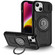 iPhone 14 Sliding Camshield TPU Hybrid PC Magnetic Holder Phone Case - Black