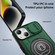 iPhone 14 Sliding Camshield TPU Hybrid PC Magnetic Holder Phone Case - Dark Green
