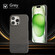 iPhone 14 Stitching Cloth PU Shockproof Phone Case - Grey