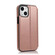 iPhone 14 Strong Magnetic Closure PU + TPU Leather Phone Case - Rose Gold