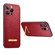 iPhone 14 SULADA Invisible Bracket Leather Back Cover Phone Case - Red