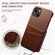 iPhone 14 Suteni Calf Texture Card Slots Phone Case - Brown