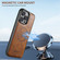 iPhone 14 Suteni H15 MagSafe Oil Eax Leather Detachable Wallet Back Phone Case - Brown