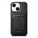 iPhone 14 Suteni H17 Oil Eax Leather MagSafe Detachable Wallet Phone Case - Black