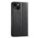 iPhone 14 Suteni J02 Oil Wax Wallet Leather Phone Case - Black
