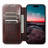 iPhone 14 Suteni J05 Leather Magnetic Magsafe Phone Case - Brown