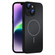 iPhone 14 Thin Circle MagSafe Skin-feel AG Glass Phone Case - Black
