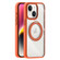 iPhone 14 Transparent MagSafe Magnetic Holder Phone Case - Orange