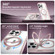 iPhone 14 Transparent MagSafe Magnetic Rotating Holder Phone Case - Dark Blue