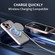 iPhone 14 Transparent MagSafe Magnetic Rotating Holder Phone Case - Dark Blue