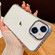 iPhone 14 Transparent Phone Case with Lens Film - Blue