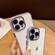 iPhone 14 Transparent Phone Case with Lens Film - Blue