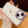iPhone 14 Transparent Phone Case with Lens Film - Purple