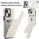 iPhone 14 Tri-fold Holder Leather Phone Case with Card Slot - White