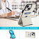 iPhone 14 Tri-fold Holder Leather Phone Case with Card Slot - White