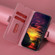 iPhone 14 Twill Texture Side Button Leather Phone Case - Pink