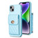 iPhone 14 Vertical Metal Buckle Wallet Rhombic Leather Phone Case - Blue