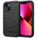 iPhone 14 Wave Pattern 3 in 1 Silicone + PC Shockproof Phone Case - Black