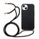 iPhone 14 Wheat Straw Material + TPU Protective Case with Lanyard - Black