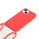 iPhone 14 Wheat Straw Material + TPU Protective Case with Lanyard - Red