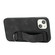 iPhone 14 Wristband Holder Leather Back Phone Case - Black