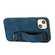 iPhone 14 Wristband Holder Leather Back Phone Case - RoyalBlue